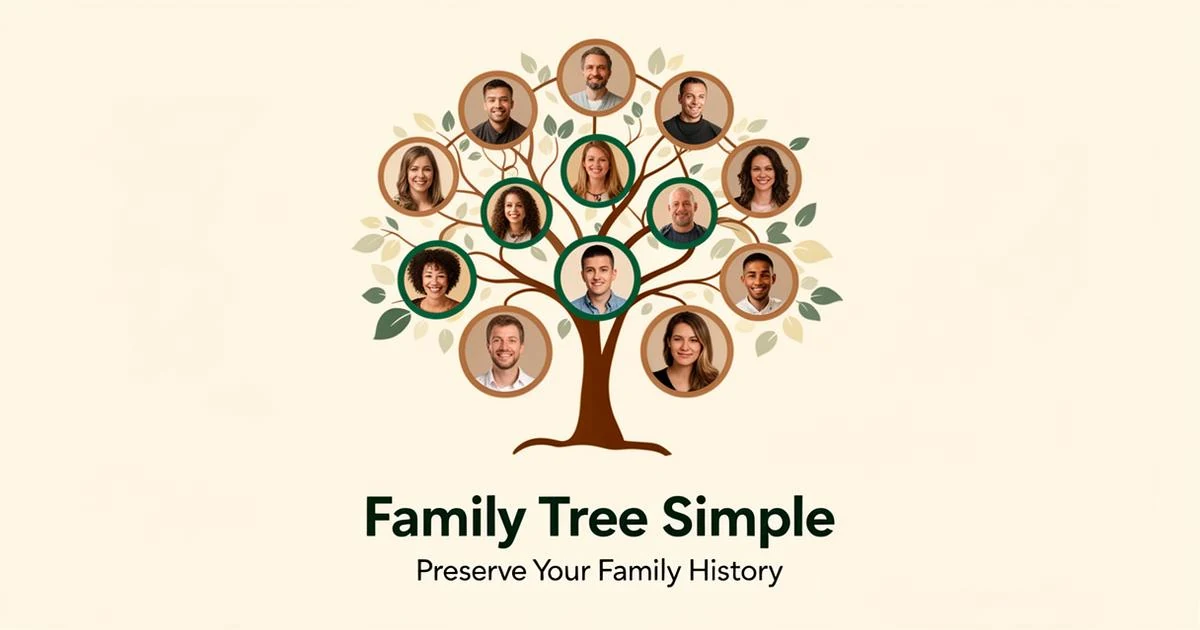 Family Tree Simple portfolio cover